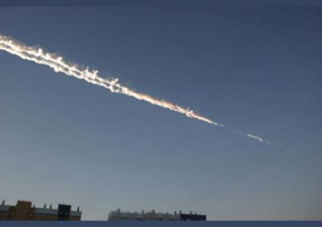 Meteorite hits central Russia on February 15 2013.