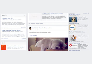 Facebook with new designed timeline
