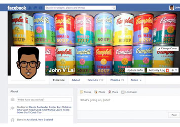 Facebook with new designed timeline