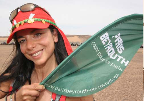 Lebanese Gloria Nasr runs from France to Lebanon