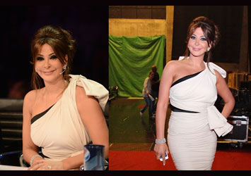 Elissa Wears LANVIN at X Factor TV Show