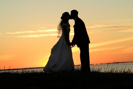 Marriage Ceremony Kiss