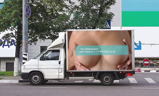 Advert featuring womans breasts causes 500 accidents in a DAY