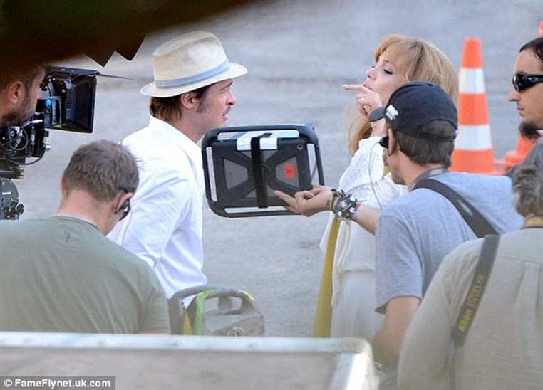 Angelina Jolie goes blonde on set of By The Sea in Malta 