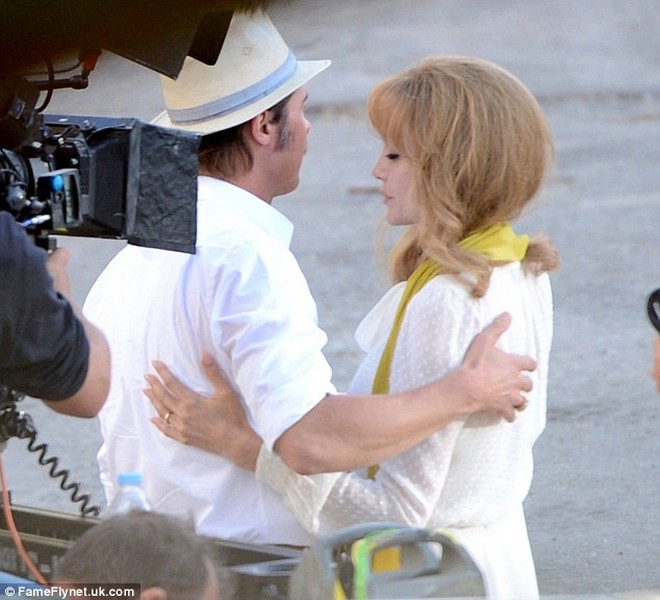 Angelina Jolie goes blonde on set of By The Sea in Malta 