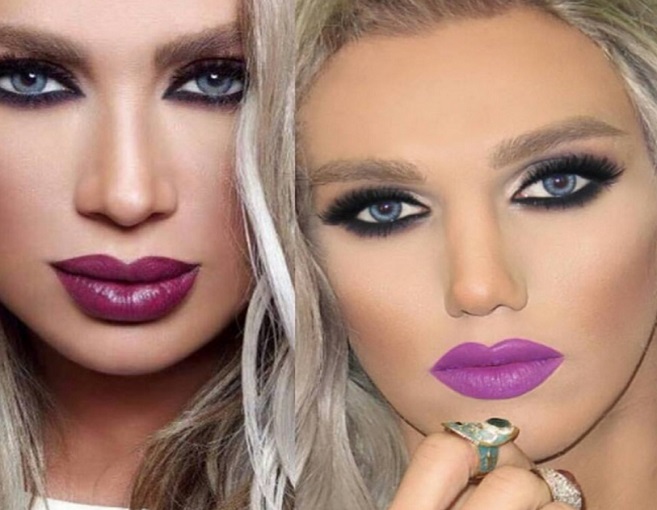 Male Makeup Artist Transforms a young man Into Maya Diab