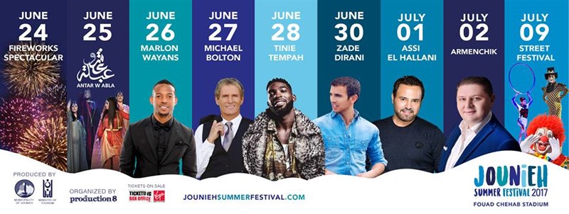 Jounieh Summer Festival 2017 Lineup