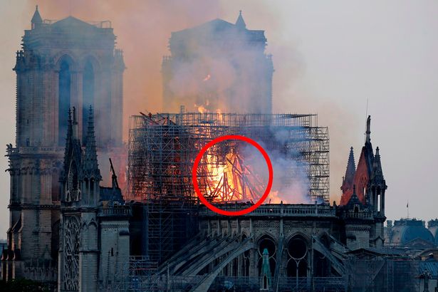 People See Jesus in Notre Dame Flames