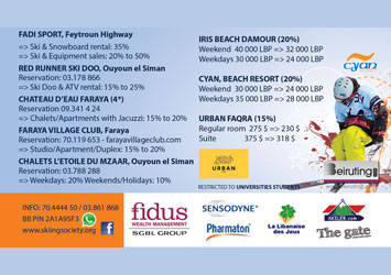 Skiing Society 2014 Discount List