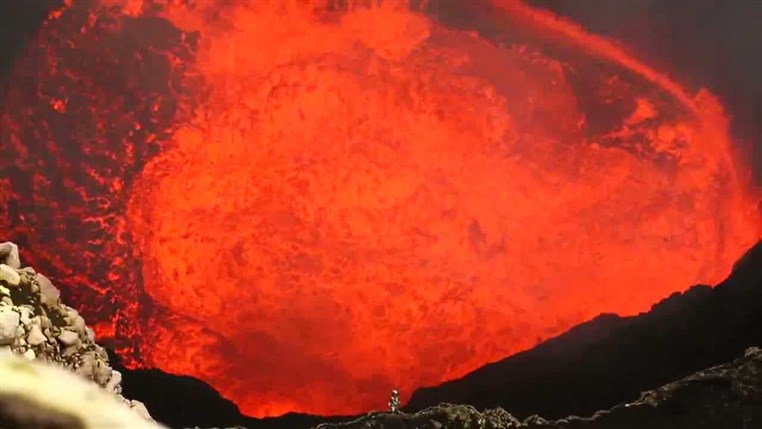 Man Dives Into Exploding Volcano