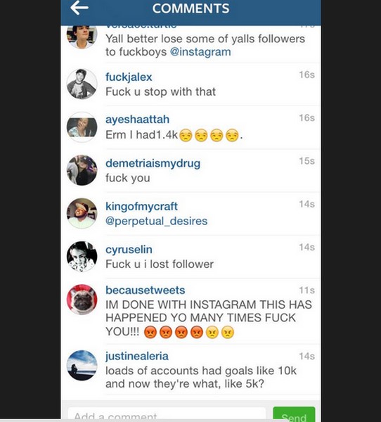 Instagram makes teens and celebrities angry by killing millions of spambots