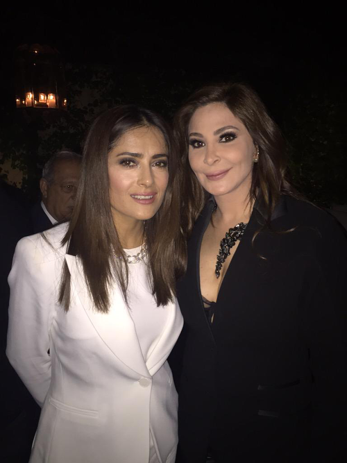 A Kiss from Salma Hayek to Marcel Ghanem 