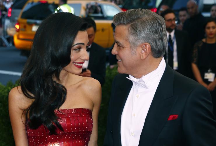 About that crimson Margiela gown Amal Clooney wore to the Met Gala