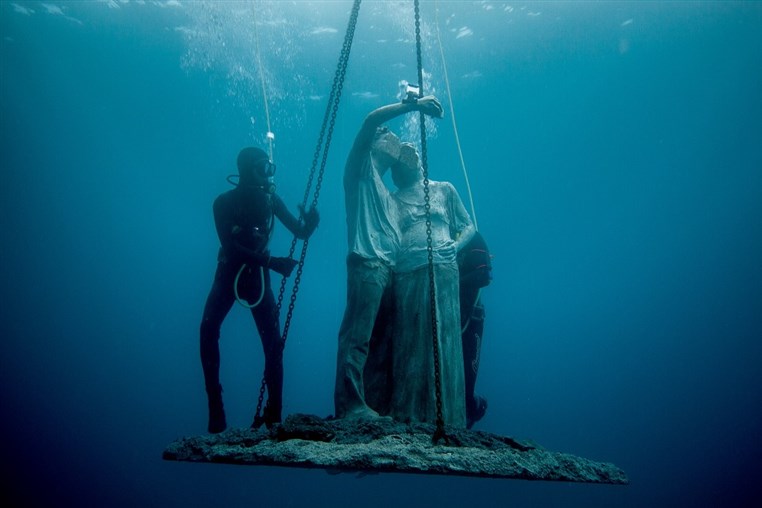 Europes first underwater museum offers a reminder of refugee crisis