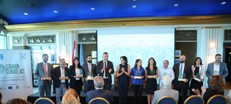 A new Group of Climate Change Champions awarded during the 3rd Annual Ceremony of the Lebanon Climate Act