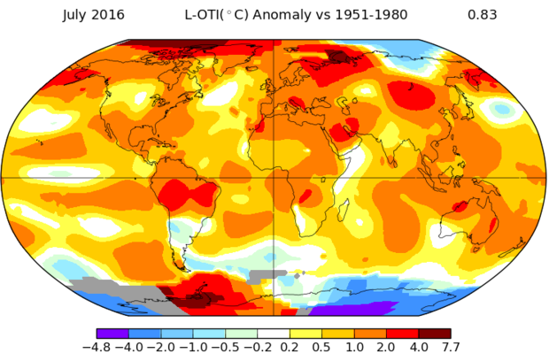 NASA : July was the hottest month ever recorded on Earth