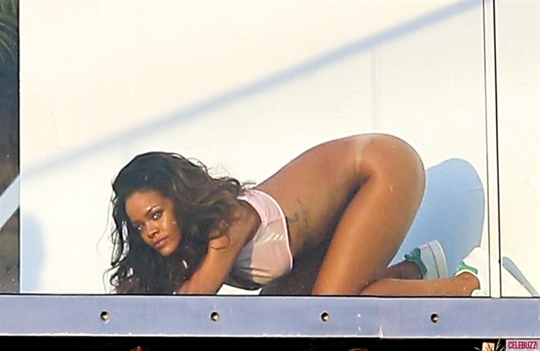 Rihanna poses for a Nude Photo Shoot