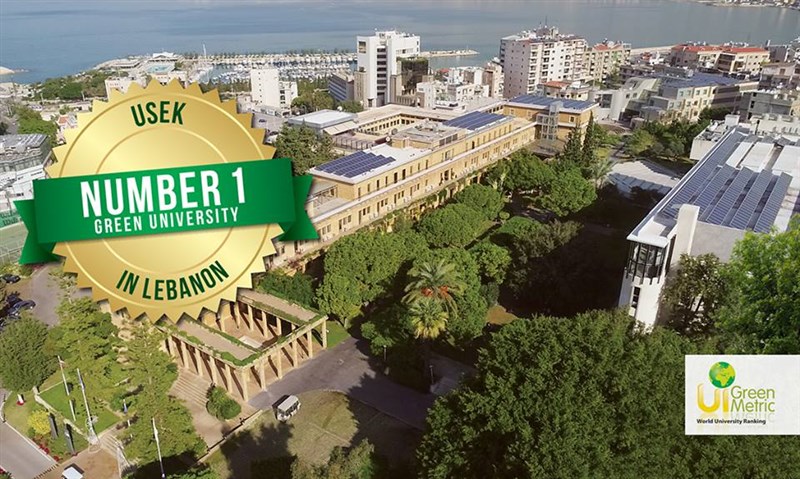 USEK Ranked 1st for Green University in Lebanon