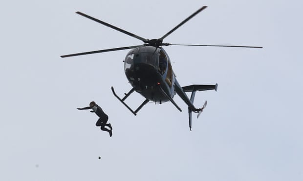 In Video: Man jumps 40 metres from helicopter without parachute for charity