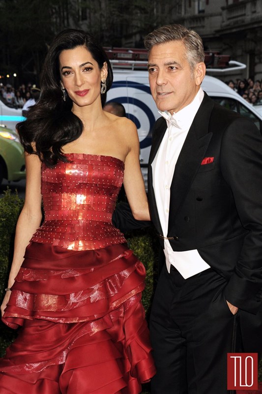 About that crimson Margiela gown Amal Clooney wore to the Met Gala