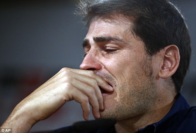 Legend Iker Casillas breaks down in tears as he bids emotional farewell to Madrid