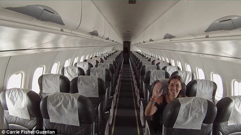 Hilarious moment couple discover they're the only ones on a flight 
