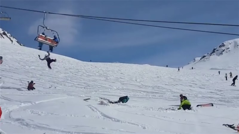 Ski-lift failure in Georgia sends people flying into the air