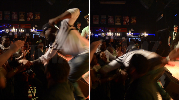 50 Cent Punches Female Fan, Then Invites Her Onstage to Twerk