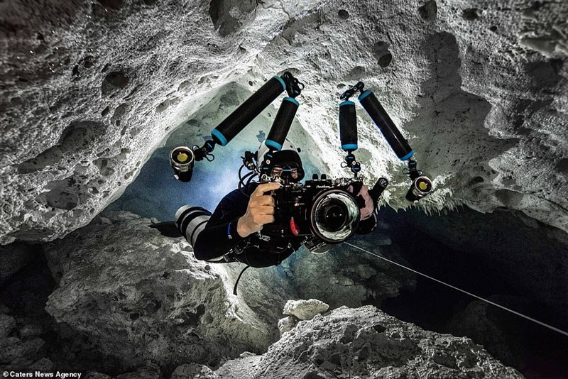 Scuba Diver Takes Breathtaking Photos Of Underwater Caves Worshipped By The Mayans