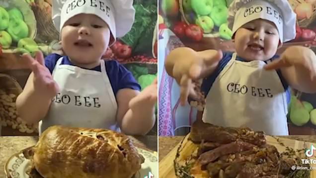 In Video: Three year old chef wows TikTok with his amazing cooking skill