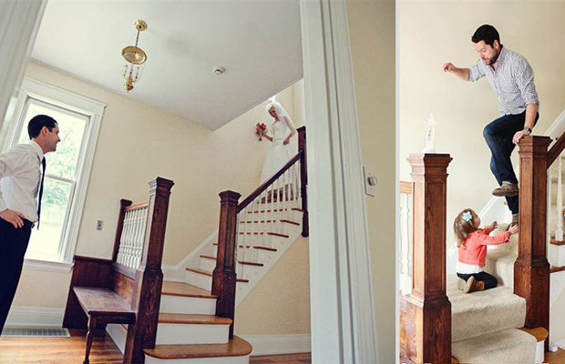 Father and Daughter Recreate Old Photos to Say Goodbye to Late Wife and Mother