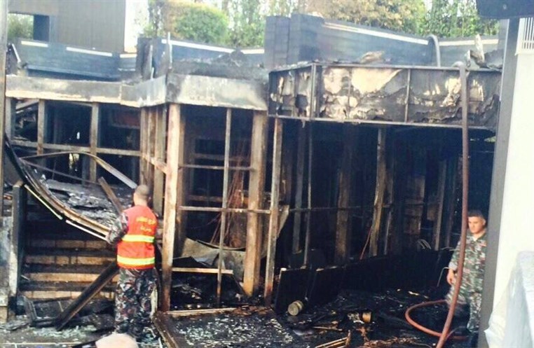 Famous SKYBAR Beirut has burnt down