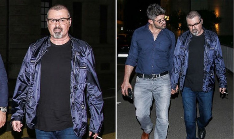 George Michael spotted on rare outing with boyfriend Fadi Fawaz