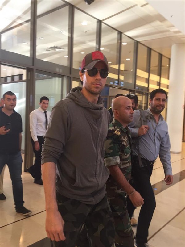 Enrique Iglesias flying over the Lebanese Territories