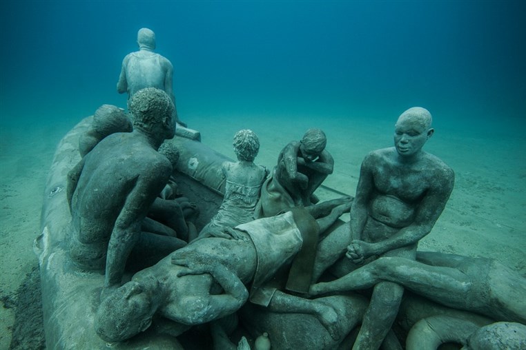Europes first underwater museum offers a reminder of refugee crisis