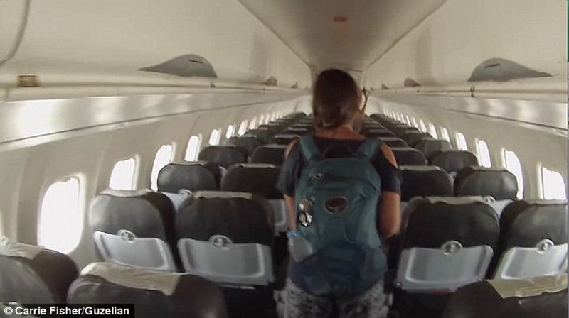 Hilarious moment couple discover they're the only ones on a flight 
