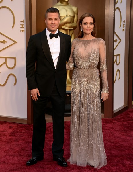 Angelina Jolie in Elie Saab Dress at Oscars 2014