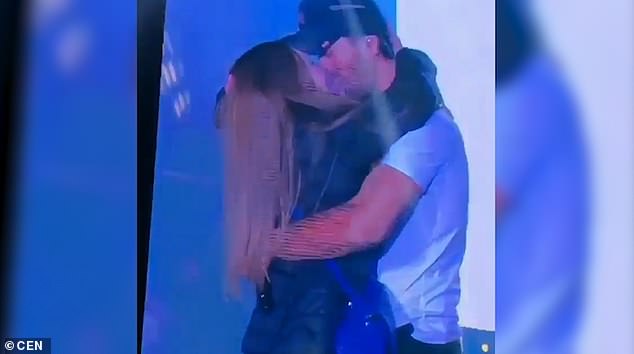 Enrique Iglesias passionately KISSES a fan at his concert in Ukraine