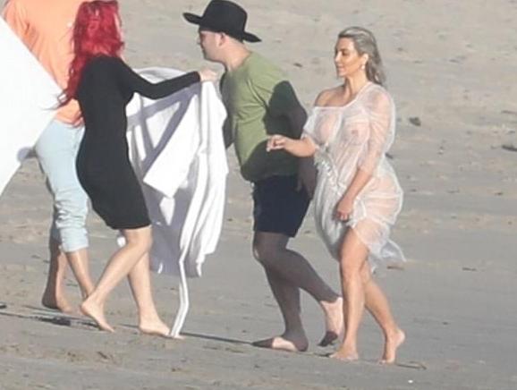 Kim Kardashian Wears Total See-Through Dress