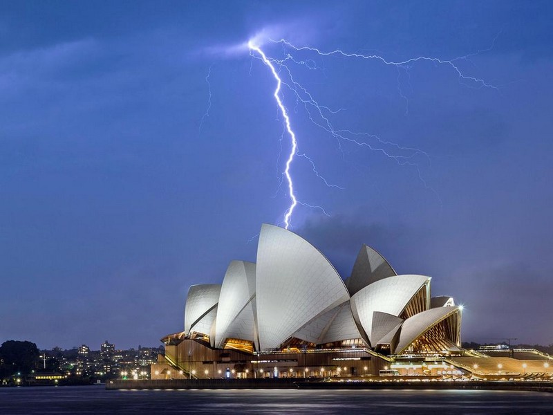 In Video: Huge Bolt Of Lightning Strikes Sydney Harbour As Storm Hits City