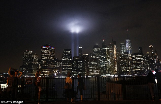 Twin beams of light in New York City commemorate 9-11 victims