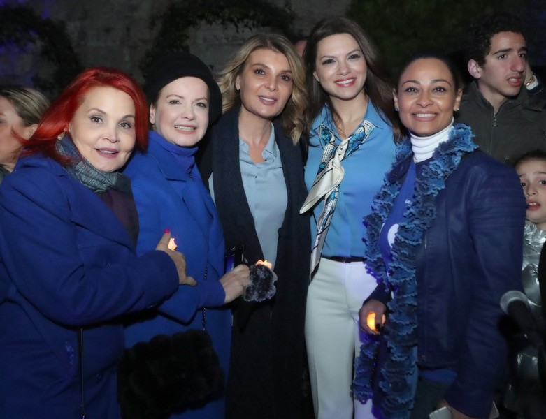 Our Lady of Lebanon in Blue for World Autism Day by the AAA - Autism Awareness Association