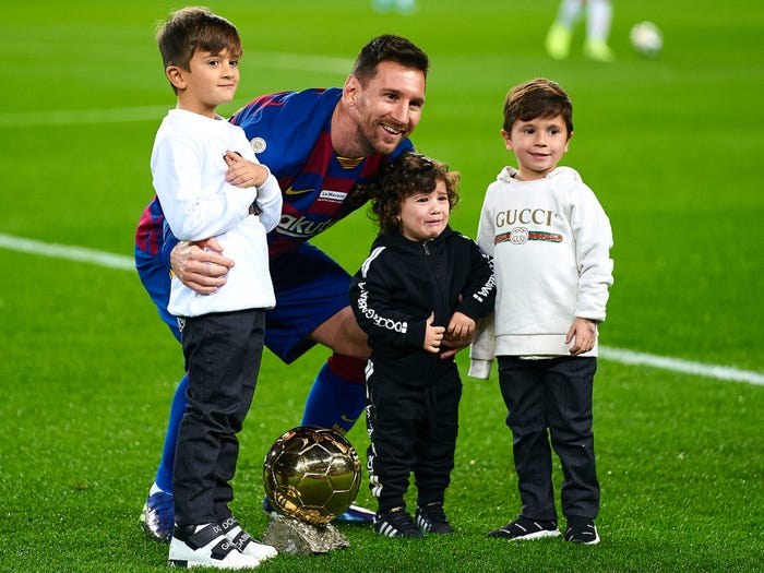 In Video: Messi's kids reaction while watching their dad score a goal