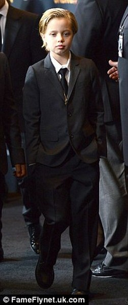 Shiloh Jolie-Pitt looks the spitting image of Angelina and Brad at Unbroken premiere