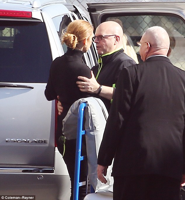 Celine Dion seen after husband Rene Angelil's death before jetting to Montreal