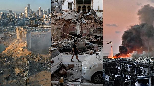  Apocalyptic scenes after explosion rocks city