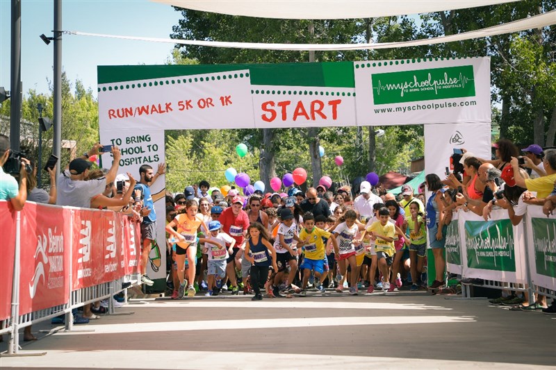 Record participation in the 9th edition of MYSCHOOLPULSE 5K ‘Walk or Run” in Faqra on Sunday 5 August 2018.