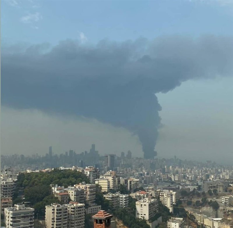 In pictures: Beirut port ablaze again weeks after massive blast