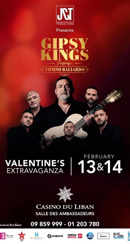 JCT Productions is proud to present Gipsy Kings Featuring Tonino Baliardo and Maya Diab