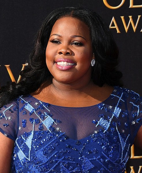 Amber Riley in a Tony Ward dress at the Olivier Awards 2017